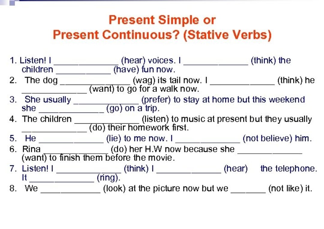 Simple state. Stative verbs в английском упражнения. Present Tenses Stative verbs упражнения. Present simple present Continuous Stative verbs упражнения. Глаголы которые не употребляются в present Continuous упражнения.