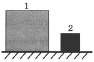 На рисунке 38 изображены два кубика одинаковой массы один из янтаря другой из меди